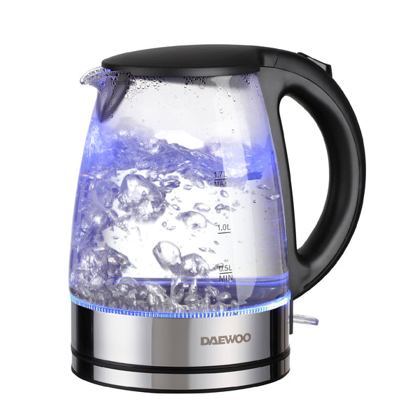 DAEWOO | Glassk Kettle W Blue Light 1.7Ltrs | DEK 1218