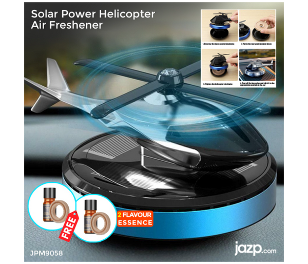 Solar Power Helicopter Air Freshener Car Fragrance Diffuser Creative Home Diffuser with Flavour Essence | JPM9058
