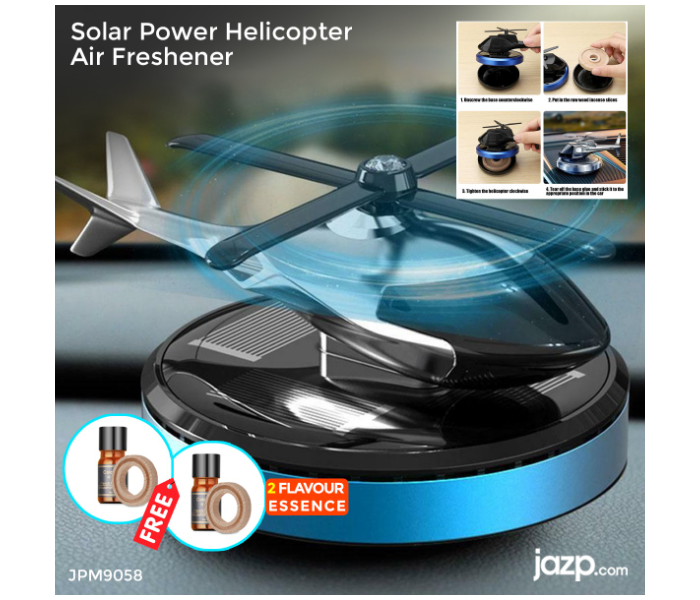 Solar Power Helicopter Air Freshener Car Fragrance Diffuser Creative Home Diffuser with Flavour Essence | JPM9058