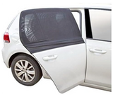 Generic 2Pcs Back Car Window Shade for Baby Adjustable Shade Breathable Mesh Car Curtains Window Net Car Door Outdoor Camping Netting | JPN2819