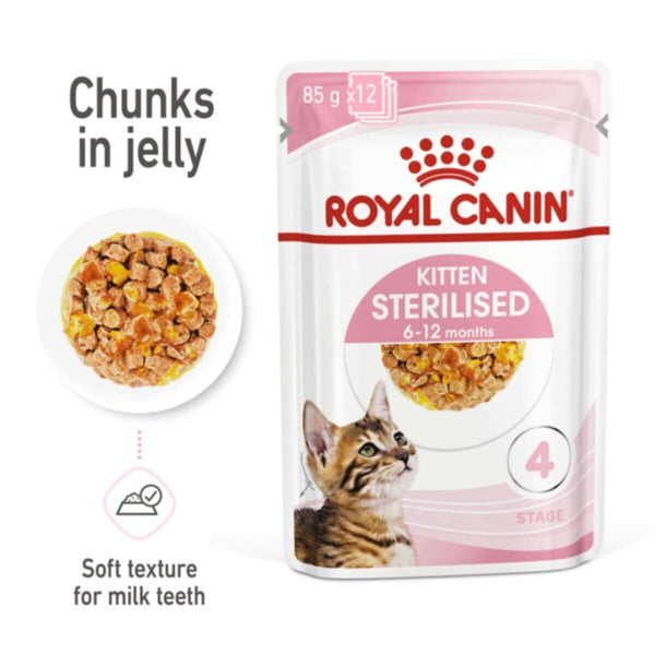 ROYAL CANIN | Kitten Sterilised Jelly (WET FOOD - Pouches)  85g