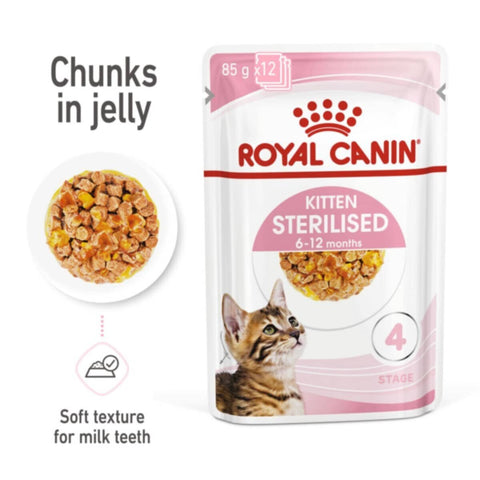 ROYAL CANIN | Kitten Sterilised Jelly (WET FOOD - Pouches)  85g