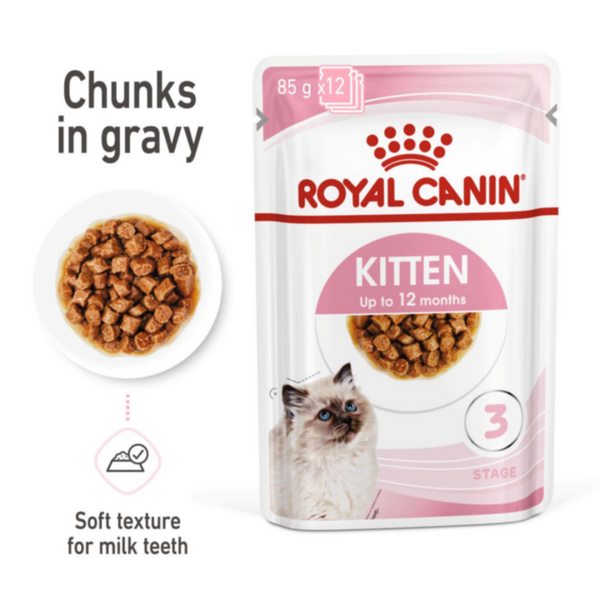 ROYAL CANIN | Kitten Gravy (WET FOOD - Pouches) 12 x 85g