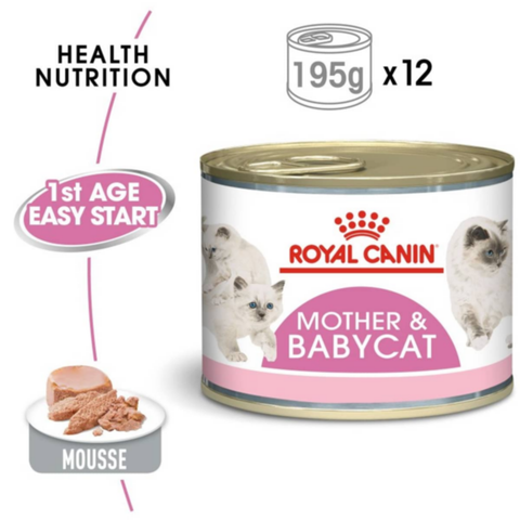 ROYAL CANIN | Mother & Babycat Mousse (WET FOOD - Cans) 195g