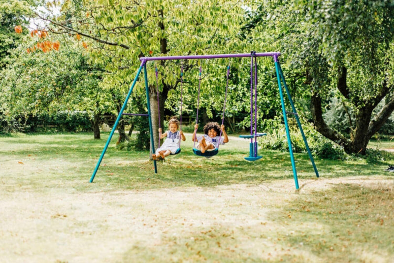 PLUM | Jupiter Double Swing & Glider Set Purple/Teal Age 3-10Yrs | 22102AB82