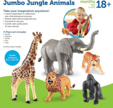 LEARNING RESOURCES UK| Jumbo Jungle Animals (2+ Years) | LER0693
