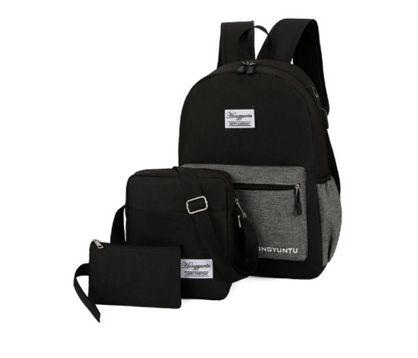 Galaxy Unisex Set of 3 Pieces Business Laptop Backpack - Black | JPM3145