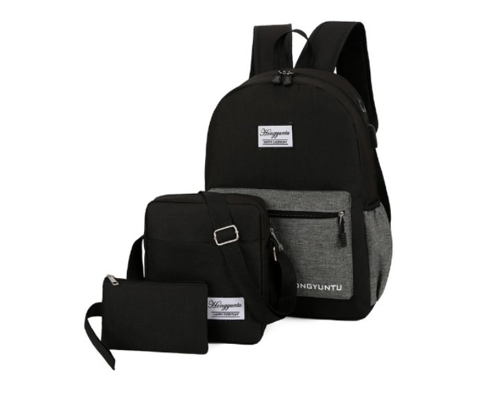 Galaxy Unisex Set of 3 Pieces Business Laptop Backpack - Black | JPM3145