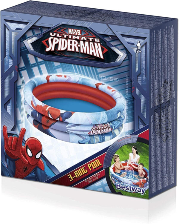 BESTWAY | Spider-Man 3-Ring Inflatable Pool 48" x H12"/1.22m x H30cm | BES115TOY00031