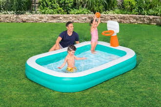 BESTWAY | Family Pool Dunk N Splash With Basketball Hoops 251x168x102cm | BES115TOY01843