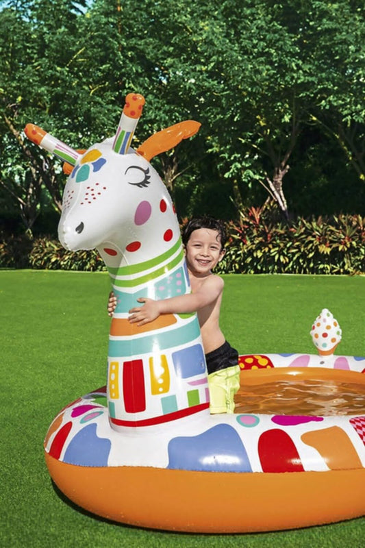 BESTWAY | Groovy Giraffe Sprayer Pool 8'9