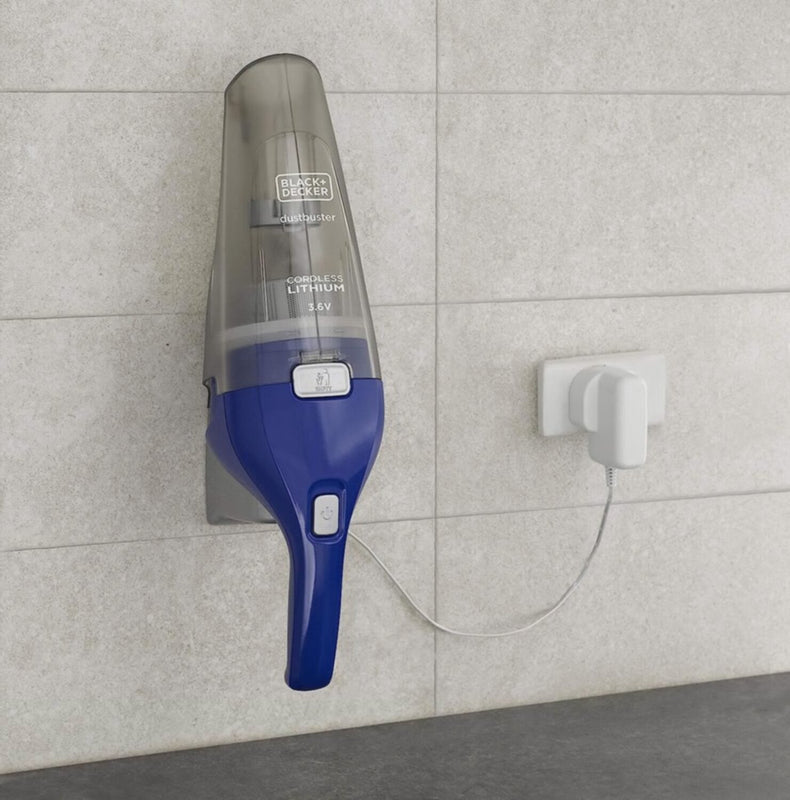 BLACK + DECKER | Cordless Dustbuster With Lithium Ion Battery 3.6V Blue/Grey | NVC115WA-B5
