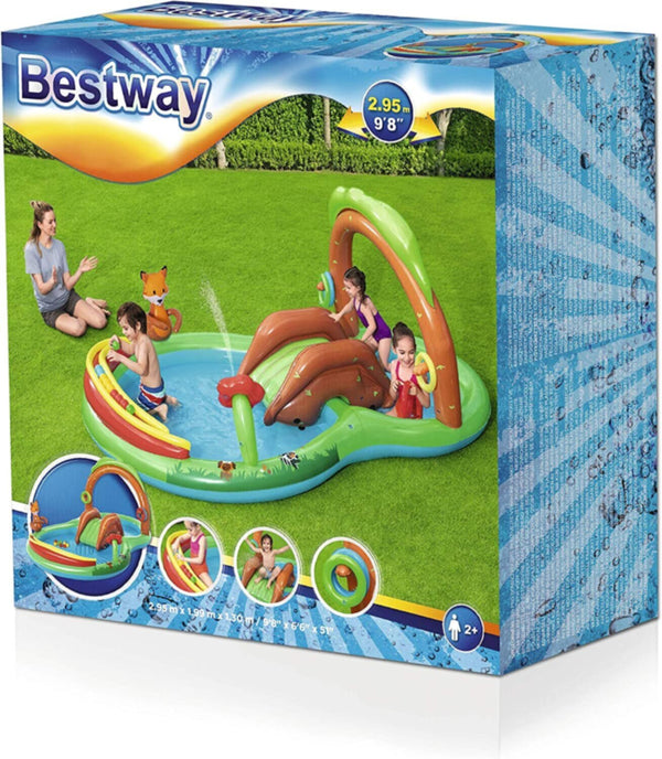BESTWAY | Friendly Woods Play Center 9'8" x 6'6" x 51"/2.95m x 1.99m x 1.30m | BES115TOY01156