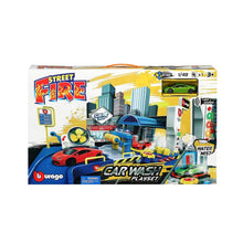 BBURAGO | 1:43 Scale Street Fire Car Wash Playset Incl. 1 Car 18-30406 | 47530406