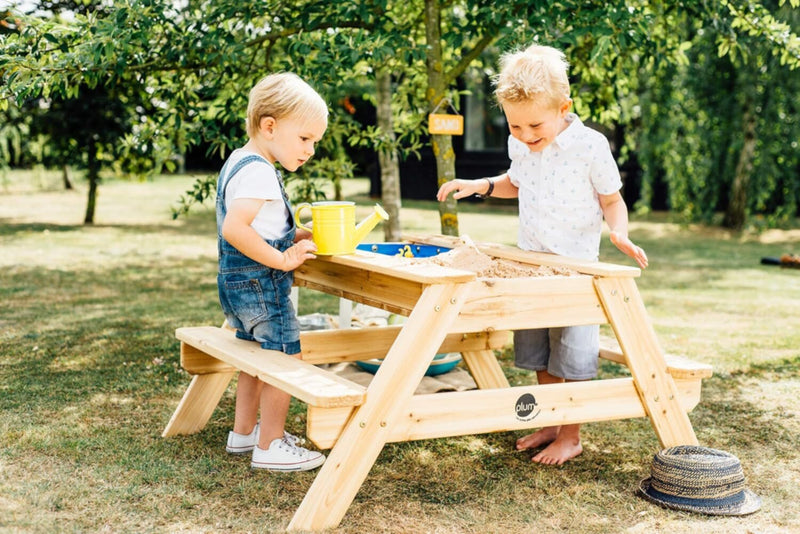 PLUM | Surfside Wooden Sand & Water Picnic Table-Natural Age 18M+ | 100301A108