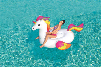 BESTWAY | Float N Fashion Supersized Unicorn Ride-On Pool Floats 7'4