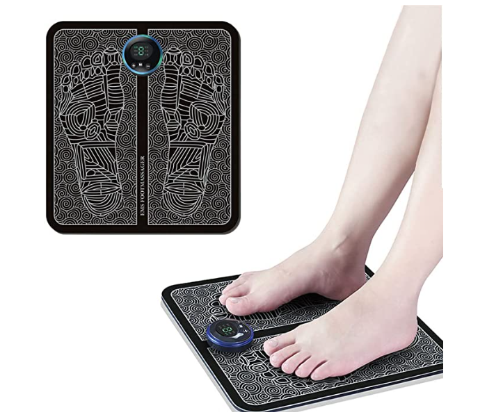 Mechanical Plastic EMS Automatic Foot Massager - Black  | JPK3313