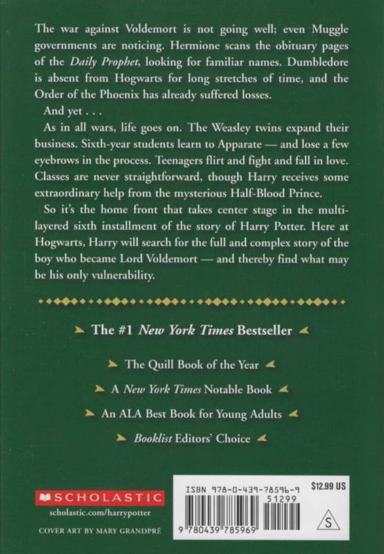 Scholastic | Harry Potter And The Half Blood The Prince (S6)