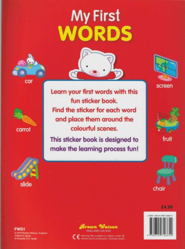 Brown Watson | My First Words And Stickers