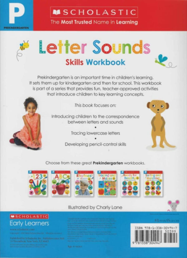 Scholastic  | Pre K, Skill Workbook Lettr Sound