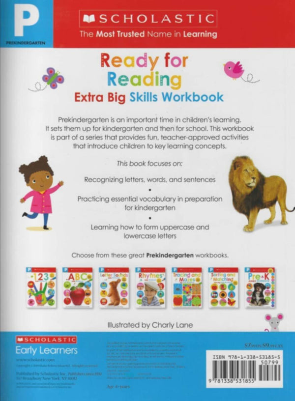 Scholastic  | Pre | K Ready For Reading Extra Big Skills Workboo