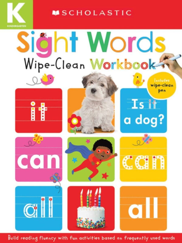 Scholastic â€“ Sight Words Wipe-Clean Workbook