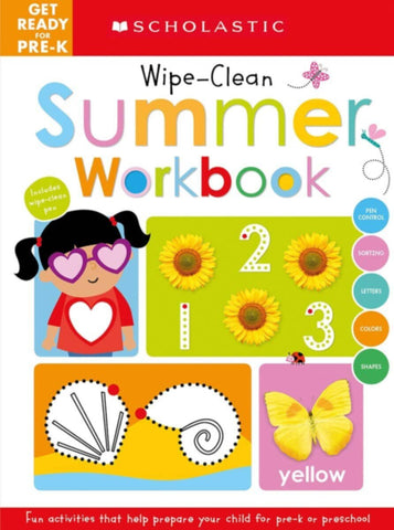 Scholastic â€“ Wipe-Clean Summer Workbook For Pre-K
