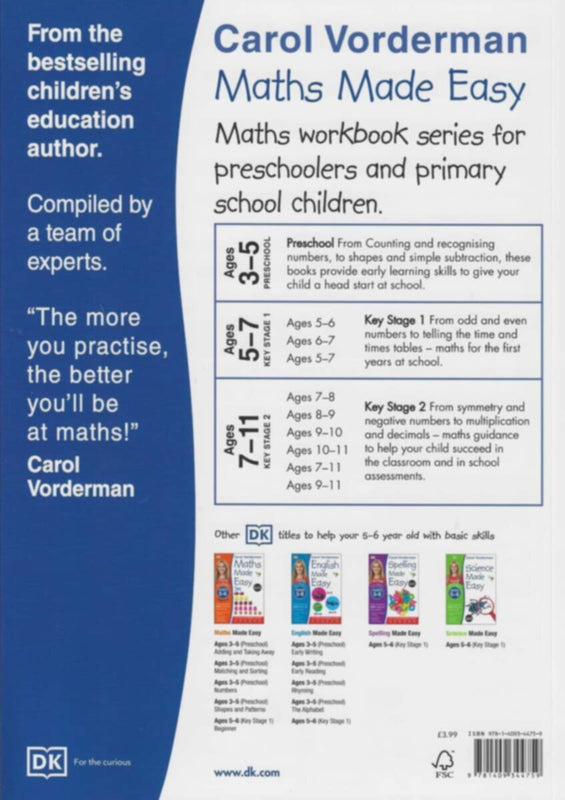 DkÂ  | Maths Made Easy: Advanced Ages 5-6