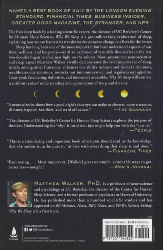 Why We Sleep Unlocking The Power Of Sleep And Drea