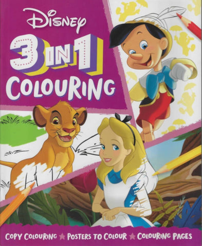 Disney 3 In 1 Colouring