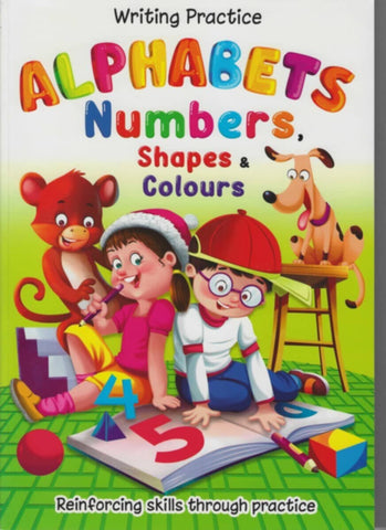 Writing Practice Alphabets Numbers, Shapes & Colou