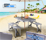 Outdoor Multifunctional Picnic Table JA162 with Foldable 4 Seats FS3695 Silver | JPC2395