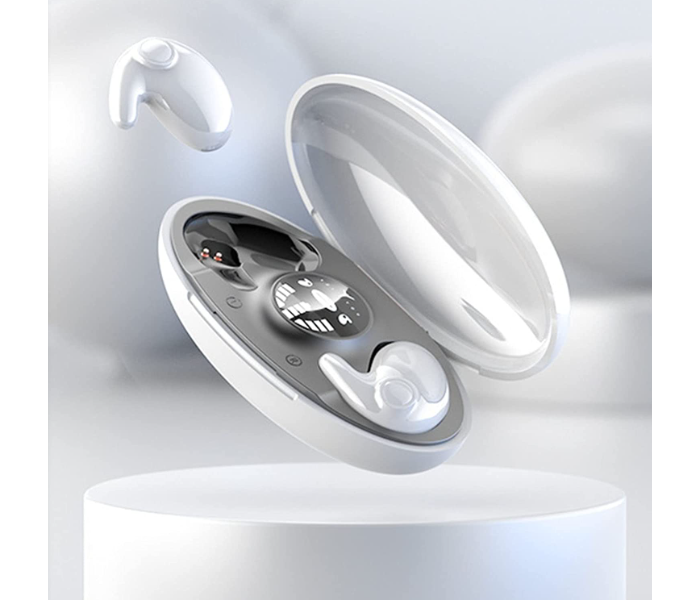 GT Invisible Sleep Wireless Earphone Ipx5 Waterproof Mini Wireless Earphone Digital Battery Display Sports Earbuds - White | JPN0740