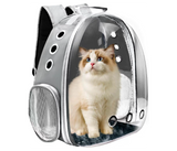 Transparent Space Capsule Cat Backpack Carrier Breathable Backpack for Cats & Small Dogs - Grey | JPO6025