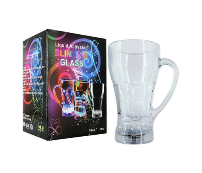 Liquid Activated Blinking Glass 18oz 1pc | JPO6681