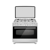 ALM |  Free Standing Gas Cooker 90X60 5 Top Burner White Single Burner Oven | ALM-9060GWO