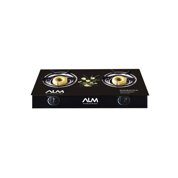 ALM | Gas Stove 2 Burner Black Glass | ALM-GS8112G