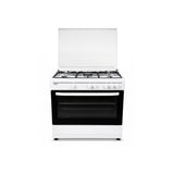 ALM | Free Standing Gas Cooking 90X60 5 Burner White Grill + Oven | ALM-9060GWS
