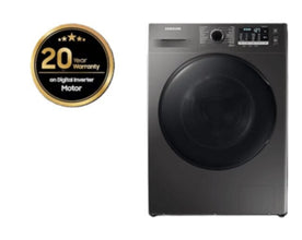 SAMSUNG | 8KG/6KG Front Load Washer & Dryer Washing Machine with Hygiene Steam - WD80TA046BX | ASSWMWD80TA0S