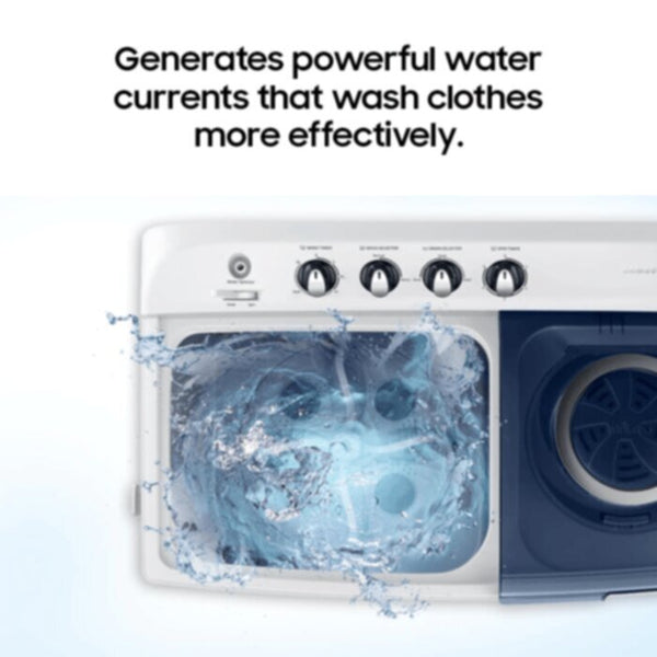 SAMSUNG | 15KG Twin Tub Washing Machine - WT15K5200MB/SG | ASSWMWT15K52G