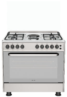 AVEVA | 90Ã—60 Gas Cooker 4 Burner and 2 Hotplate Grey | AV-KFEO9060GRY