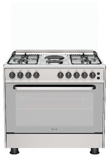 AVEVA | 90Ã—60 Gas Cooker 4 Burner and 2 Hotplate Grey | AV-KFEO9060GRY