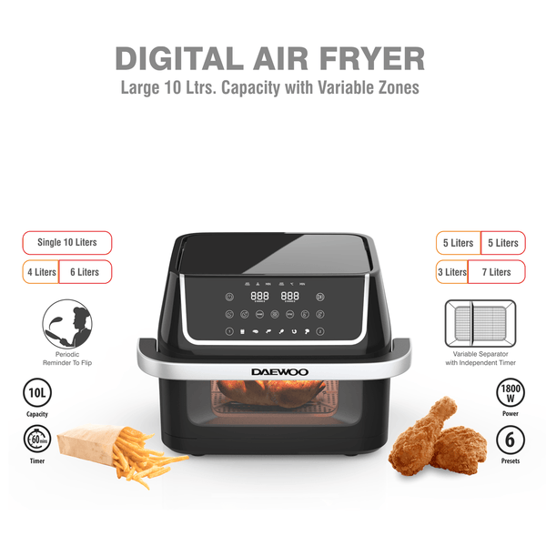 DAEWOO | Digital Air Fryer 10Ltrs | DAF 1030