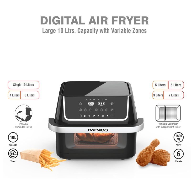 DAEWOO | Digital Air Fryer 10Ltrs | DAF 1030