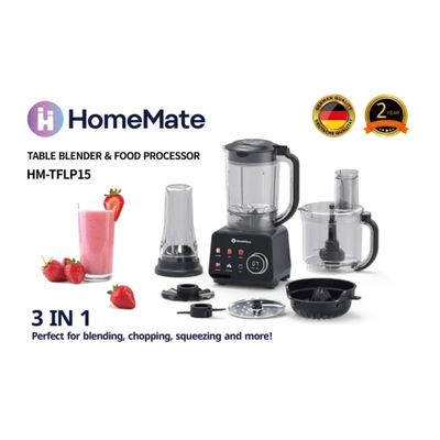 HOME MATE | Table Blender With Food Processor 1500W | HM-TFLP15
