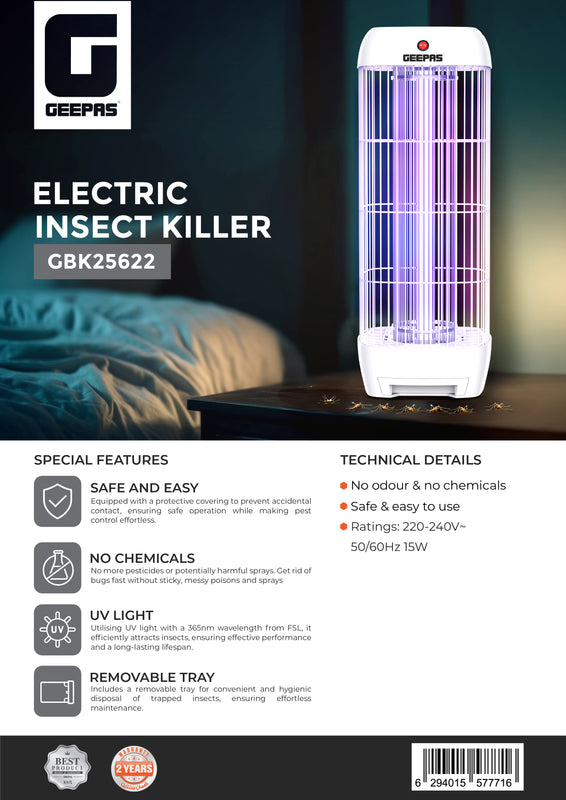 GEEPAS |  Electric Insect Killer | GBK25622