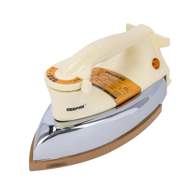 GEEPAS | Dry Iron Golden Ceramic Soleplate Iron | GDI2752N