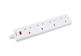 GEEPAS | 4 Way Extension Socket | GES58147