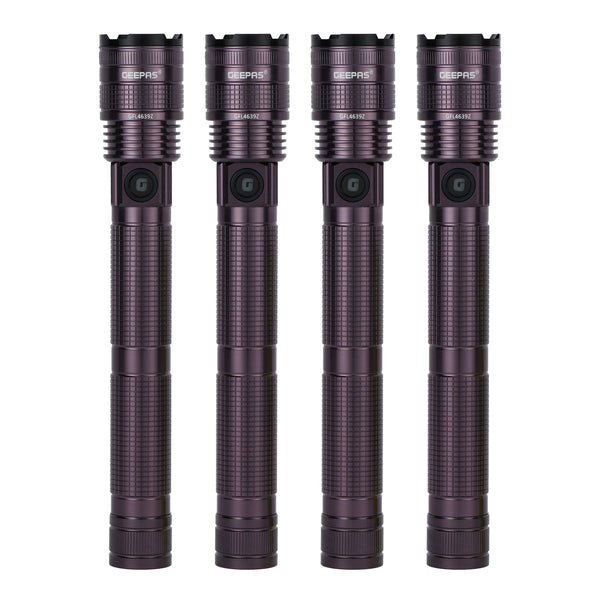 GEEPAS | 20W Zoomable LED Flashlight 4PCS Combo | GFL4639