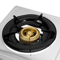 GEEPAS | Stainless Steel Gas Cooker Double Cast Iron Burner Stovetop Silver | GK5605